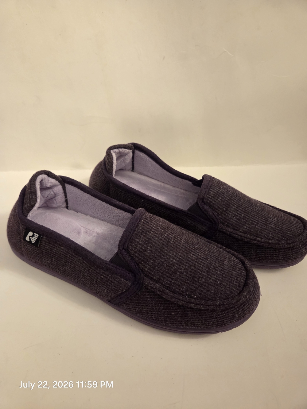 RockDove Women's Two-Tone Hoodback Slippers In Dark Purple